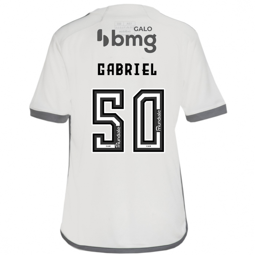 Niño Fútbol Camiseta Vitor Gabriel #50 Blanquecino 2ª Equipación 2024/25