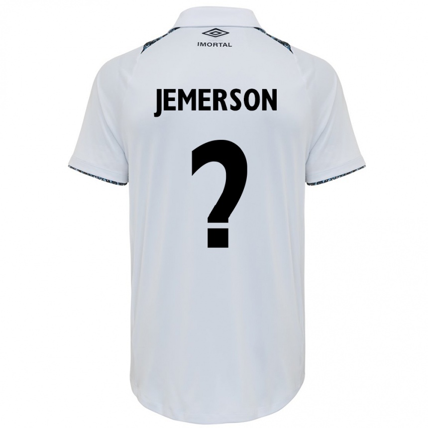 Niño Fútbol Camiseta Jemerson #0 Blanco Azul 2ª Equipación 2024/25