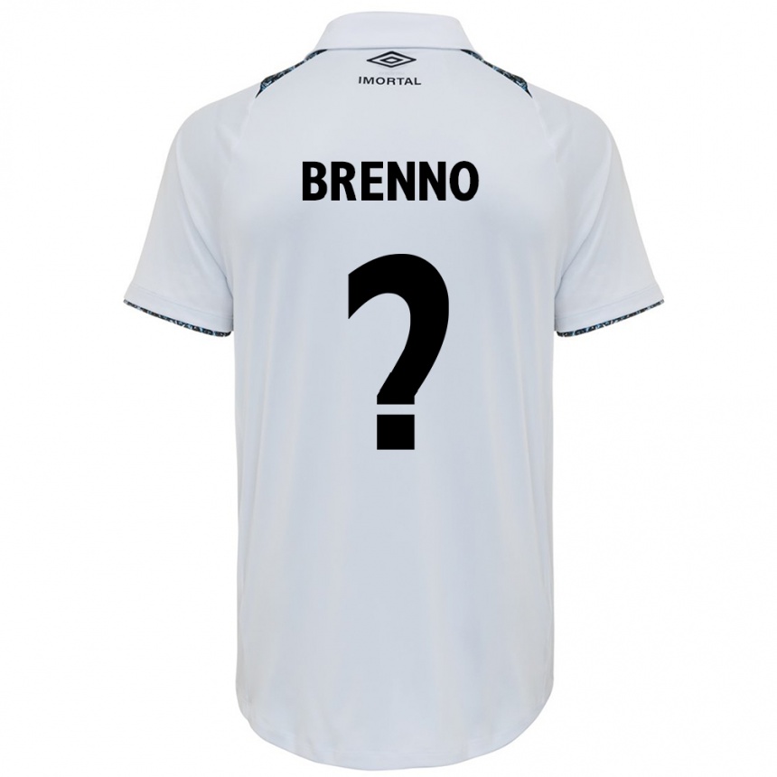 Niño Fútbol Camiseta Brenno #0 Blanco Azul 2ª Equipación 2024/25