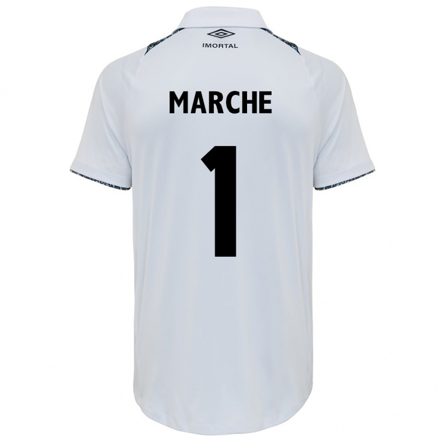 Niño Fútbol Camiseta Agustín Marchesín #1 Blanco Azul 2ª Equipación 2024/25