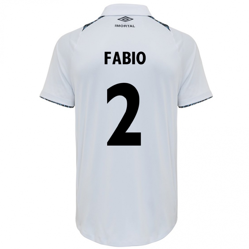 Niño Fútbol Camiseta Fábio #2 Blanco Azul 2ª Equipación 2024/25