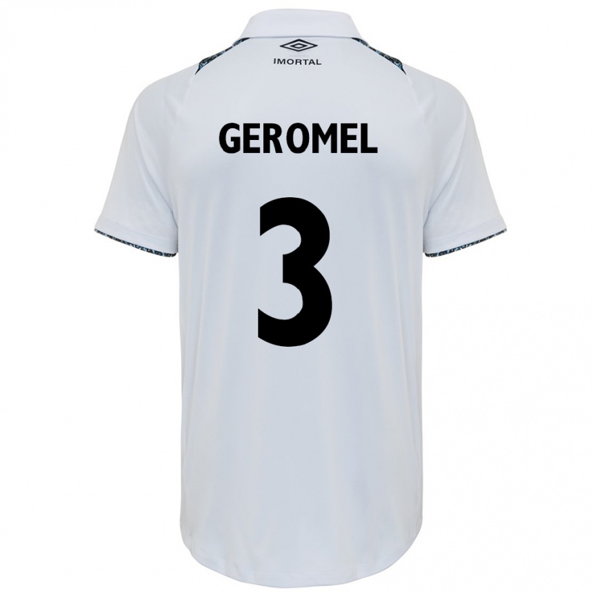 Niño Fútbol Camiseta Pedro Geromel #3 Blanco Azul 2ª Equipación 2024/25