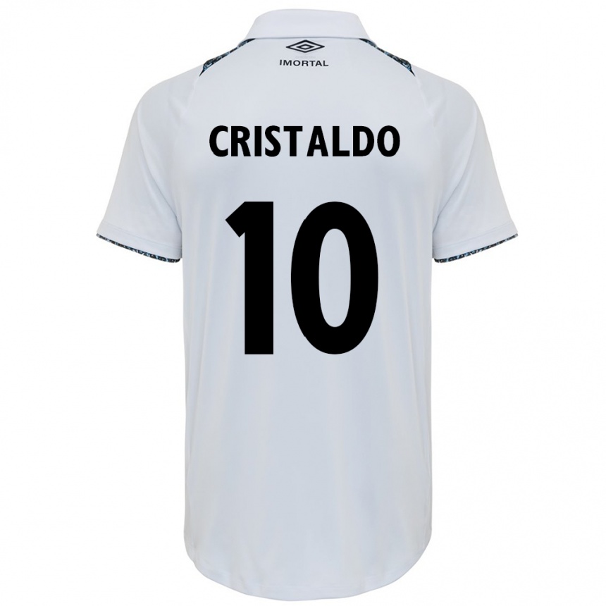 Niño Fútbol Camiseta Franco Cristaldo #10 Blanco Azul 2ª Equipación 2024/25