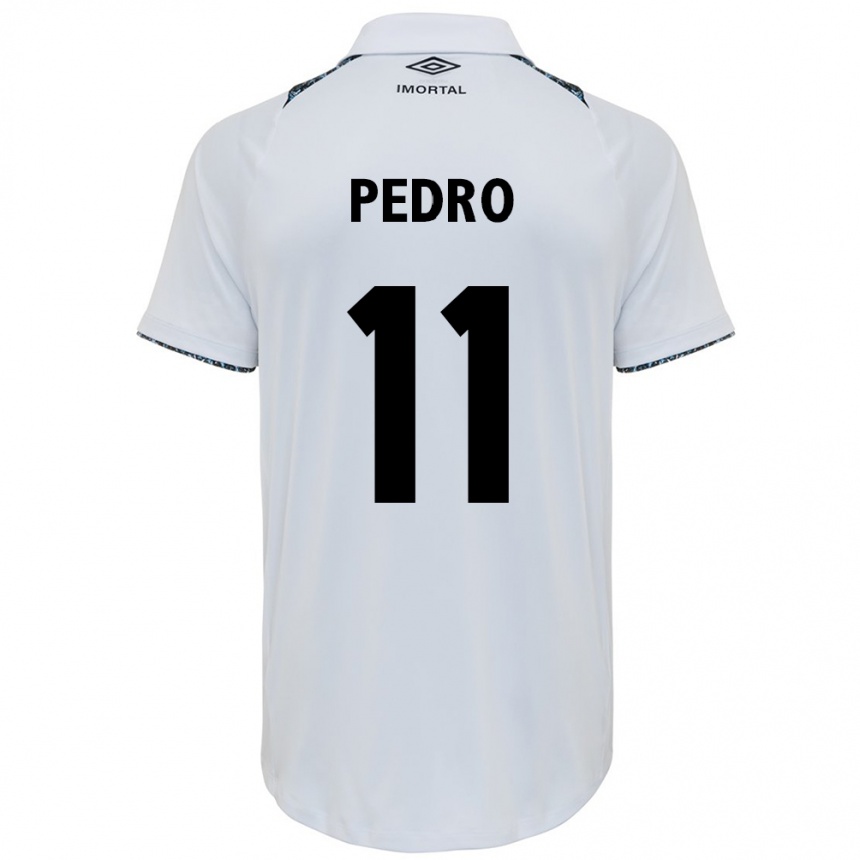 Niño Fútbol Camiseta João Pedro #11 Blanco Azul 2ª Equipación 2024/25