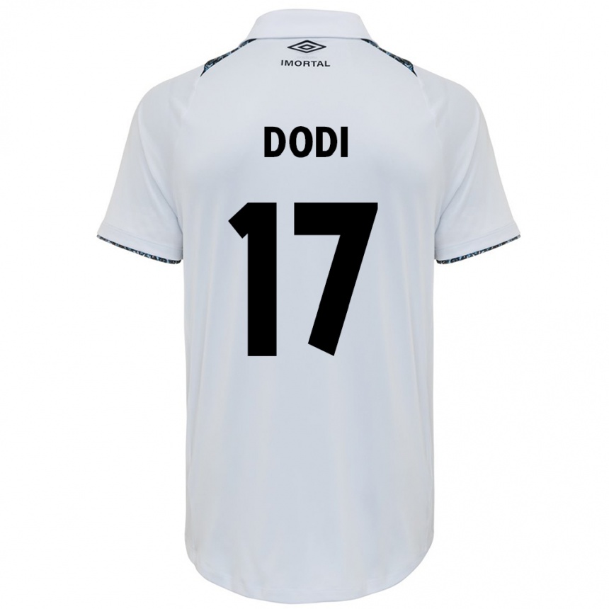 Niño Fútbol Camiseta Dodi #17 Blanco Azul 2ª Equipación 2024/25