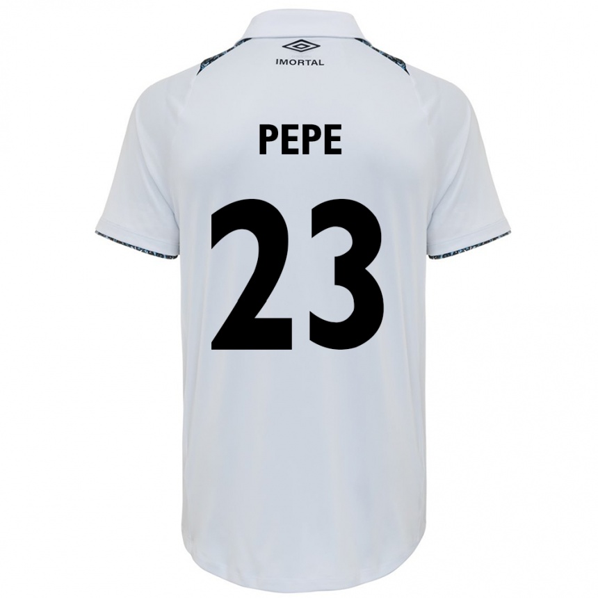 Niño Fútbol Camiseta Pepê #23 Blanco Azul 2ª Equipación 2024/25