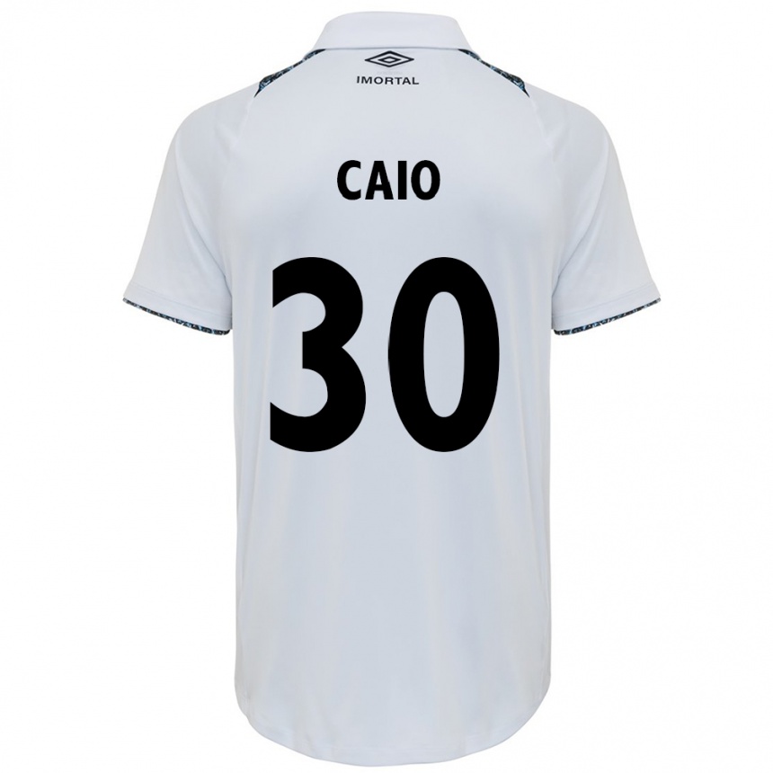 Niño Fútbol Camiseta Rodrigo Caio #30 Blanco Azul 2ª Equipación 2024/25