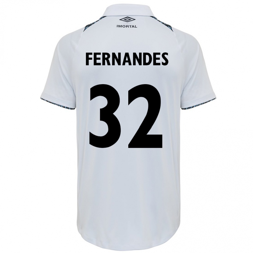 Niño Fútbol Camiseta Nathan Fernandes #32 Blanco Azul 2ª Equipación 2024/25