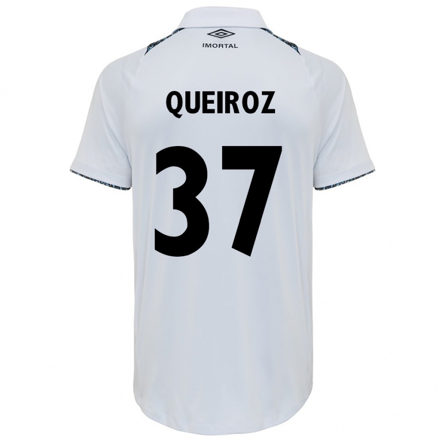 Niño Fútbol Camiseta Du Queiroz #37 Blanco Azul 2ª Equipación 2024/25