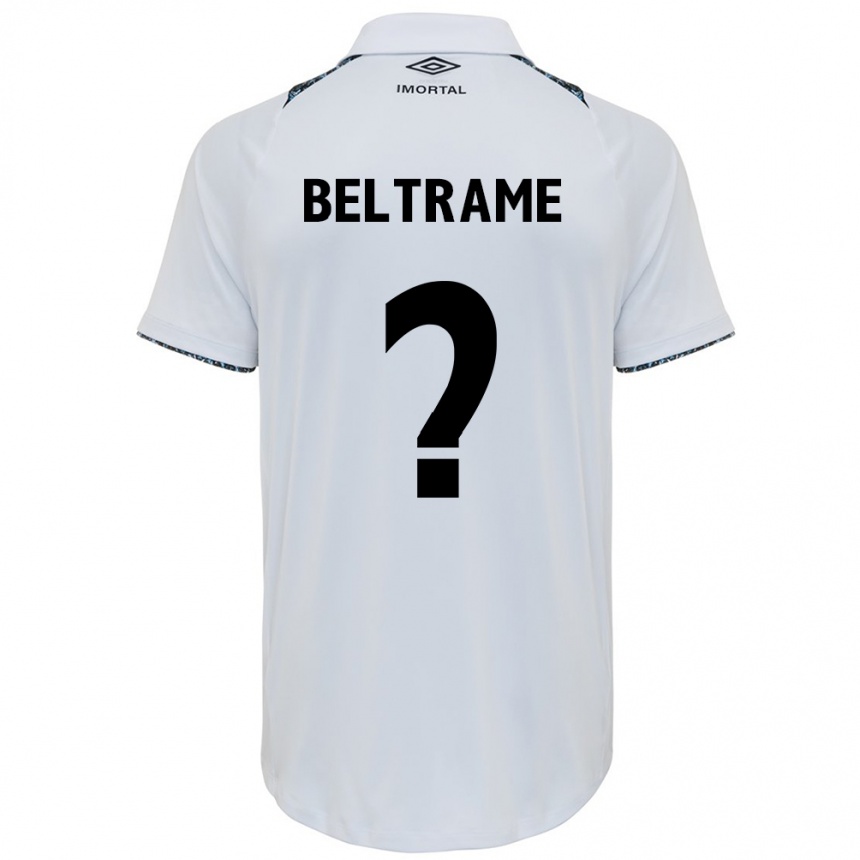 Niño Fútbol Camiseta Thiago Beltrame #0 Blanco Azul 2ª Equipación 2024/25