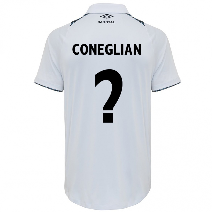 Niño Fútbol Camiseta Arthur Coneglian #0 Blanco Azul 2ª Equipación 2024/25