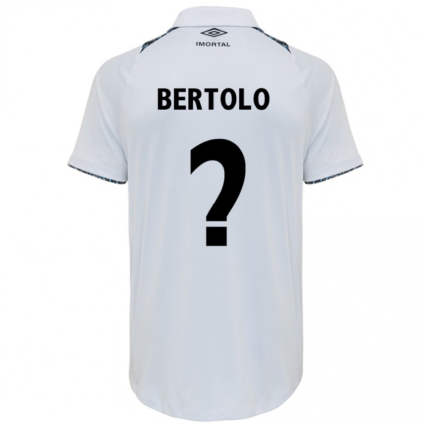 Niño Fútbol Camiseta Mateus Bertolo #0 Blanco Azul 2ª Equipación 2024/25