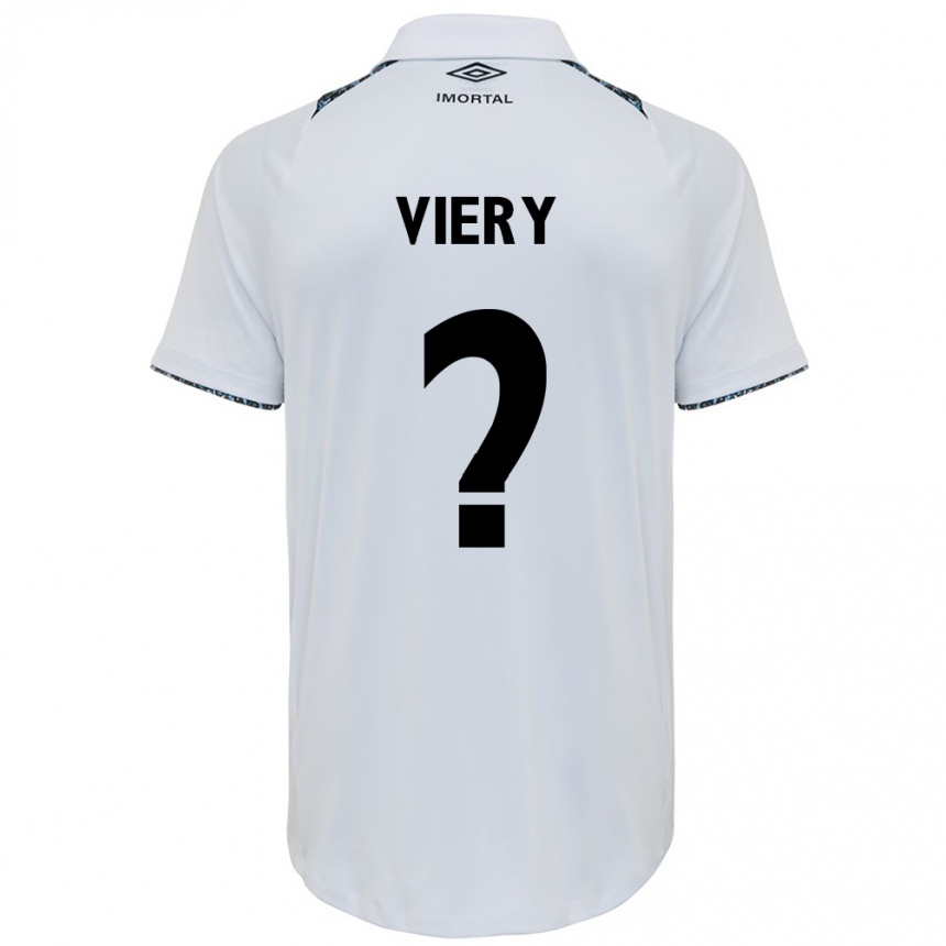 Niño Fútbol Camiseta Viery #0 Blanco Azul 2ª Equipación 2024/25