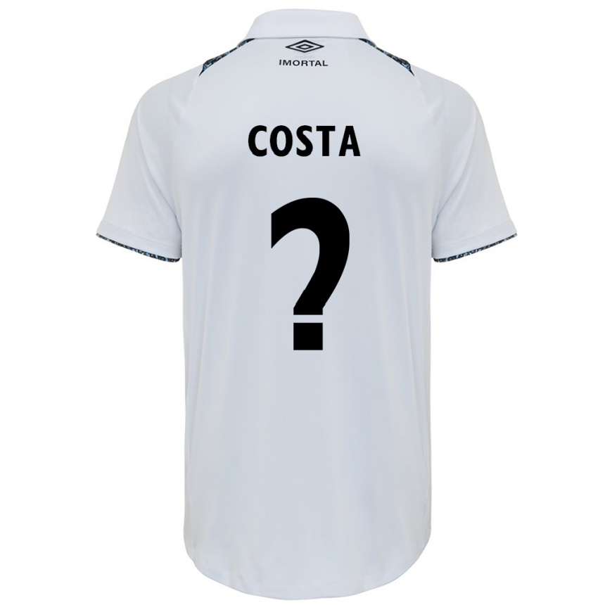 Niño Fútbol Camiseta Wesley Costa #0 Blanco Azul 2ª Equipación 2024/25