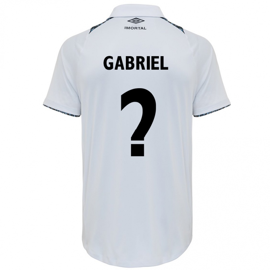 Niño Fútbol Camiseta Pedro Gabriel #0 Blanco Azul 2ª Equipación 2024/25