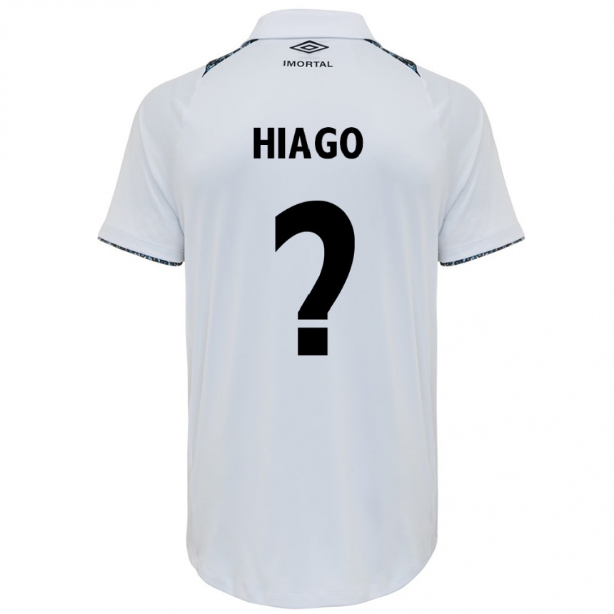 Niño Fútbol Camiseta Hiago #0 Blanco Azul 2ª Equipación 2024/25