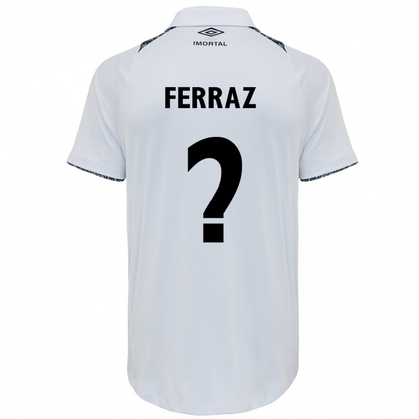 Niño Fútbol Camiseta Vini Ferraz #0 Blanco Azul 2ª Equipación 2024/25