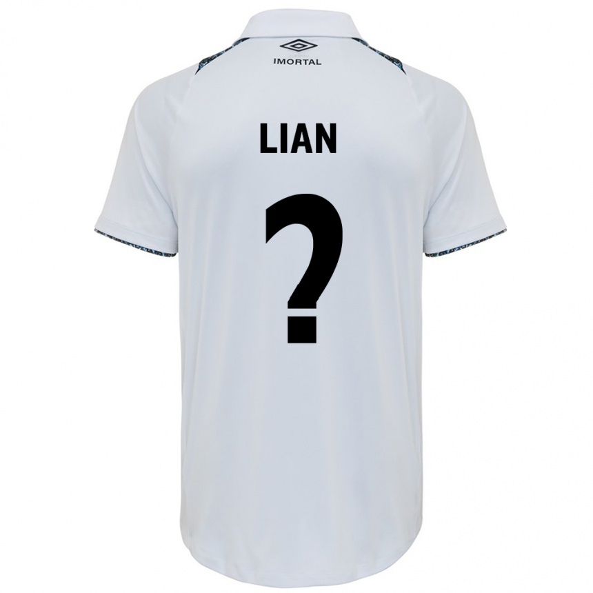 Niño Fútbol Camiseta Lian #0 Blanco Azul 2ª Equipación 2024/25