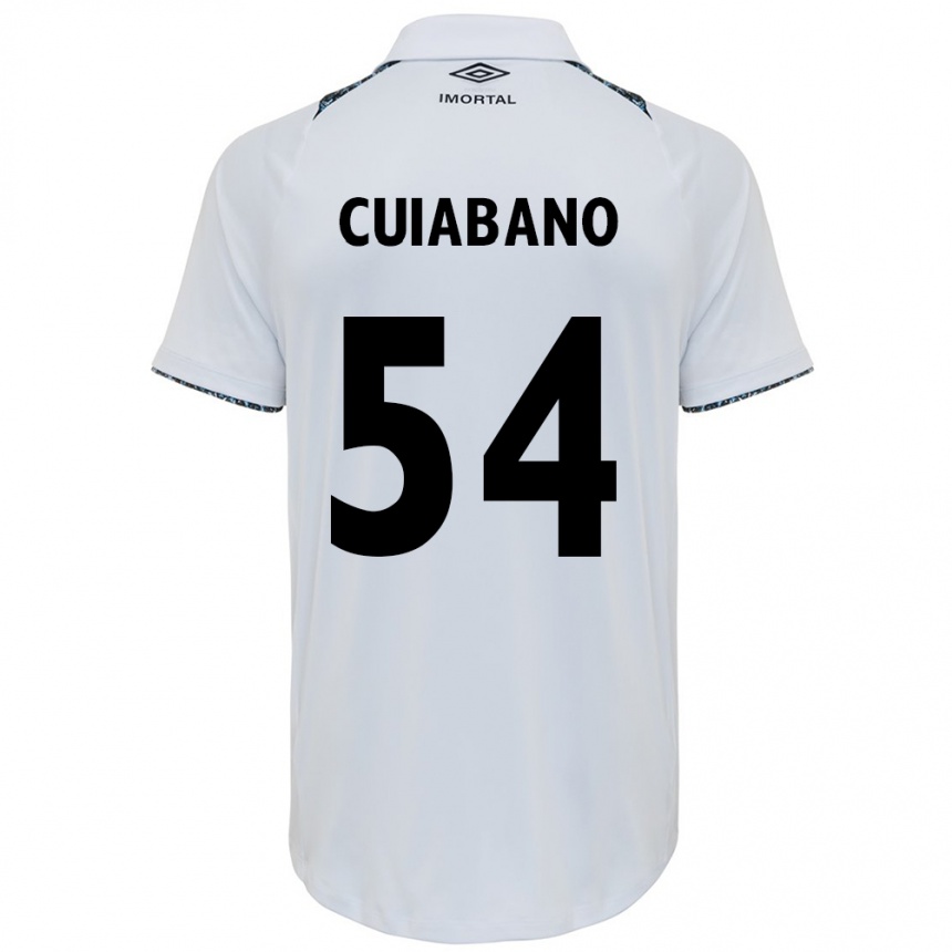 Niño Fútbol Camiseta Cuiabano #54 Blanco Azul 2ª Equipación 2024/25