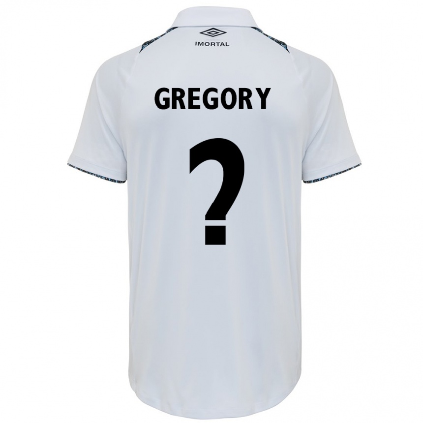 Niño Fútbol Camiseta Gregory #0 Blanco Azul 2ª Equipación 2024/25