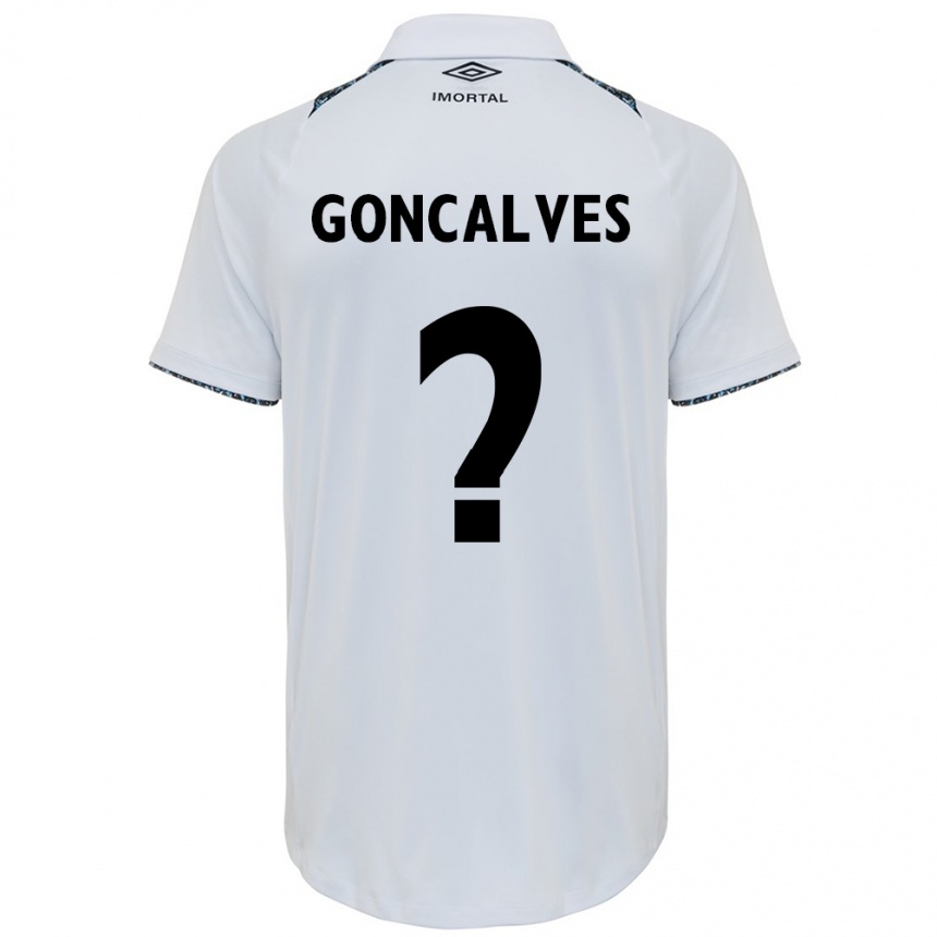 Niño Fútbol Camiseta Matheus Gonçalves #0 Blanco Azul 2ª Equipación 2024/25