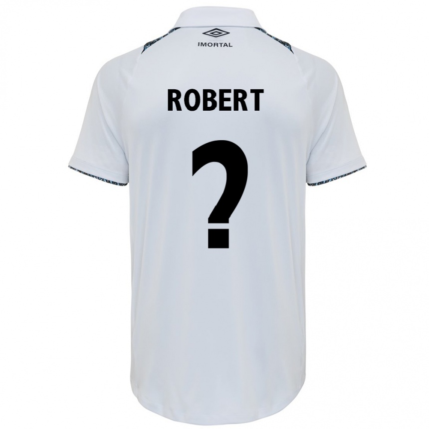 Niño Fútbol Camiseta Robert #0 Blanco Azul 2ª Equipación 2024/25