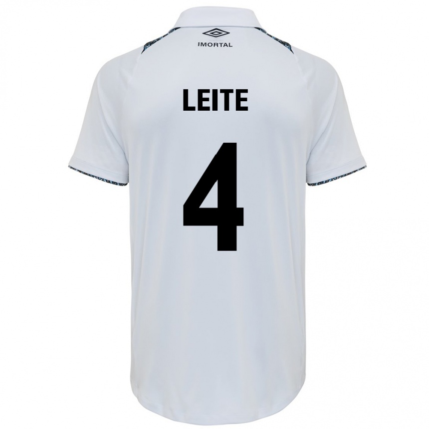 Niño Fútbol Camiseta Paulo Henrique Leite #4 Blanco Azul 2ª Equipación 2024/25