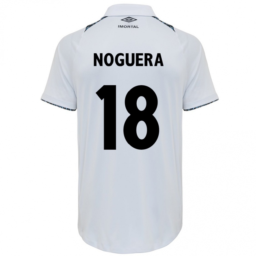 Niño Fútbol Camiseta Freddy Noguera #18 Blanco Azul 2ª Equipación 2024/25