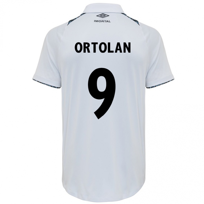 Niño Fútbol Camiseta Dani Ortolan #9 Blanco Azul 2ª Equipación 2024/25