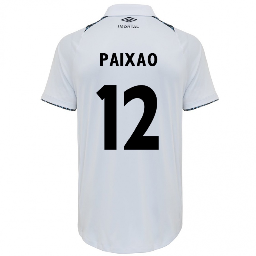 Niño Fútbol Camiseta Iasmin Paixão #12 Blanco Azul 2ª Equipación 2024/25