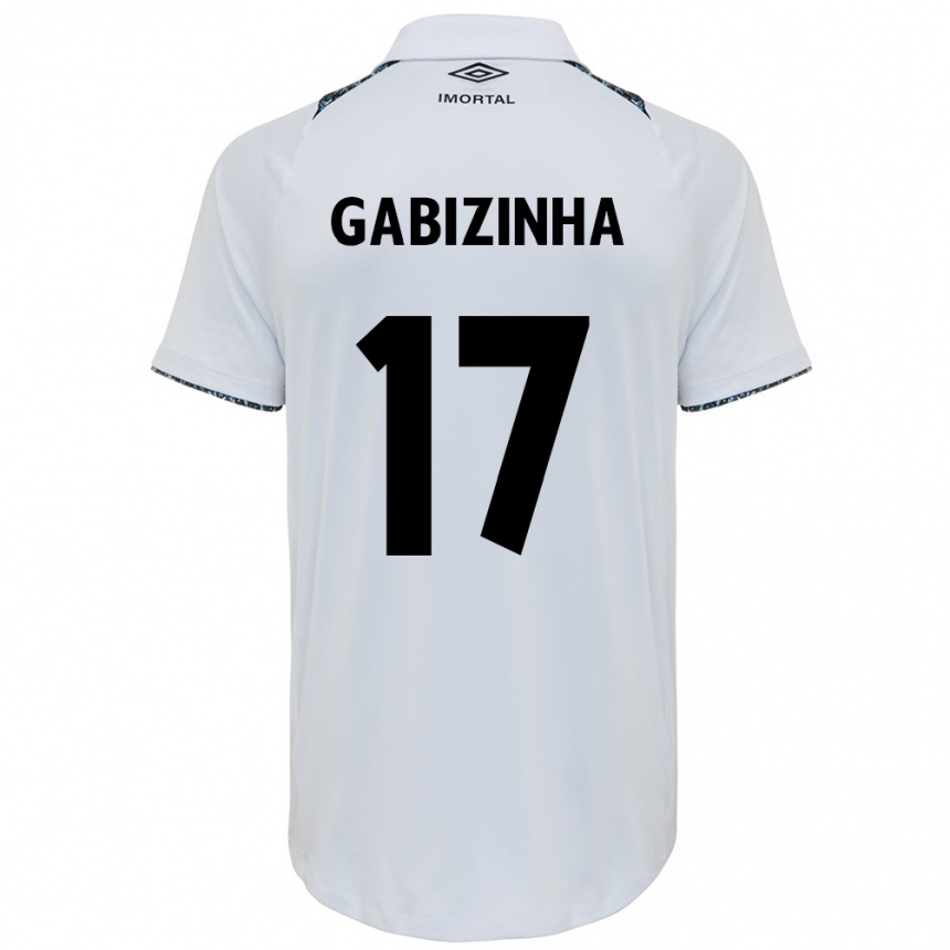 Niño Fútbol Camiseta Gabizinha #17 Blanco Azul 2ª Equipación 2024/25