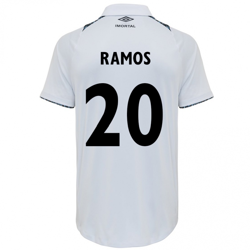 Niño Fútbol Camiseta Mónica Ramos #20 Blanco Azul 2ª Equipación 2024/25