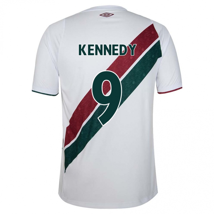 Niño Fútbol Camiseta John Kennedy #9 Blanco Verde Granate 2ª Equipación 2024/25