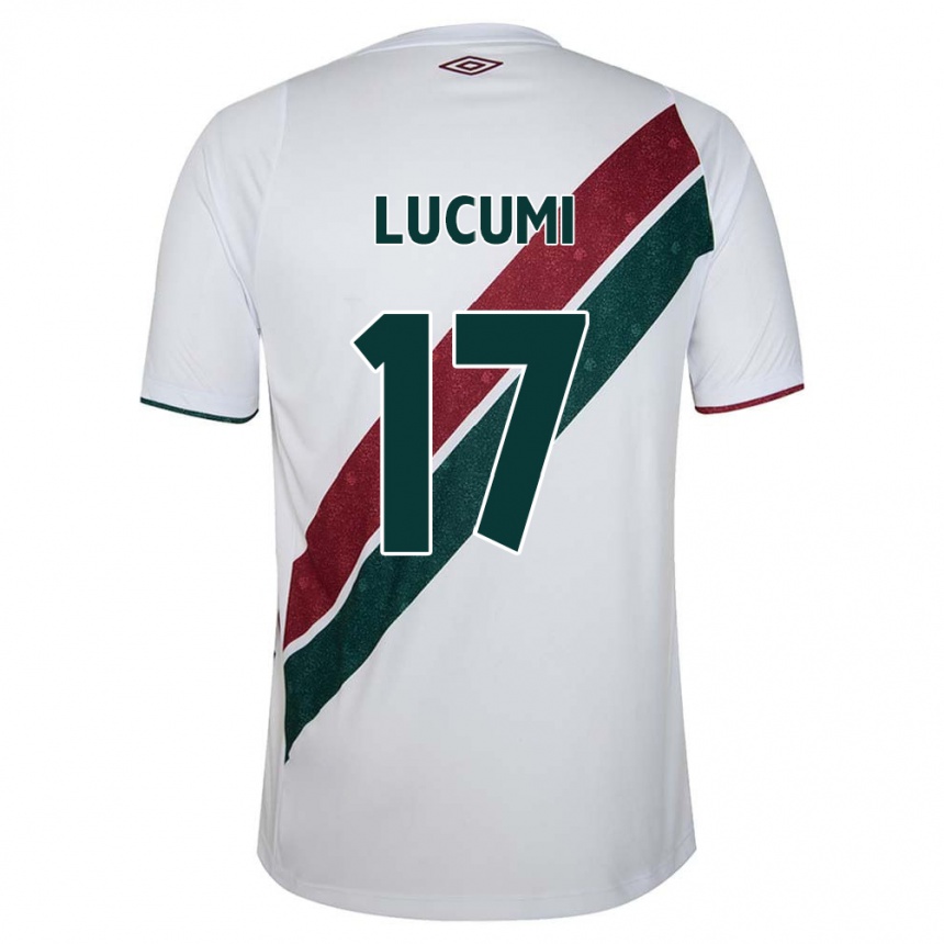 Niño Fútbol Camiseta Jan Lucumi #17 Blanco Verde Granate 2ª Equipación 2024/25