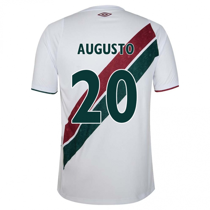 Niño Fútbol Camiseta Renato Augusto #20 Blanco Verde Granate 2ª Equipación 2024/25