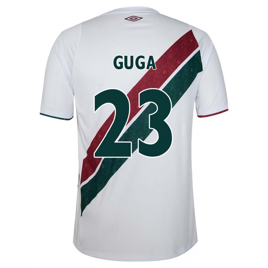 Niño Fútbol Camiseta Guga #23 Blanco Verde Granate 2ª Equipación 2024/25