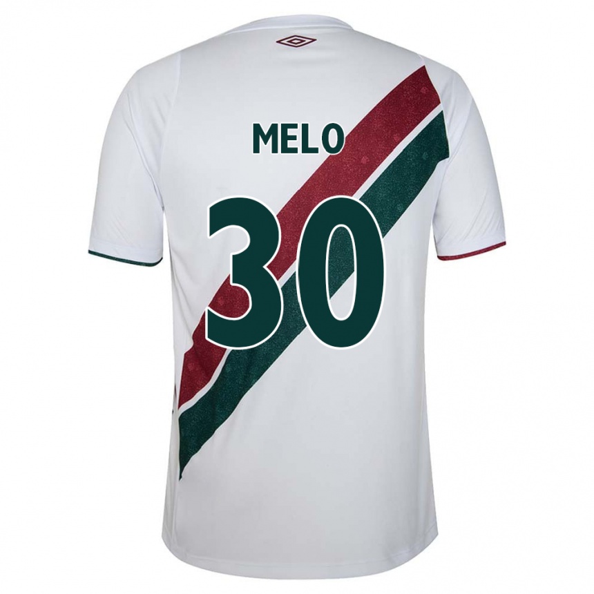 Niño Fútbol Camiseta Felipe Melo #30 Blanco Verde Granate 2ª Equipación 2024/25