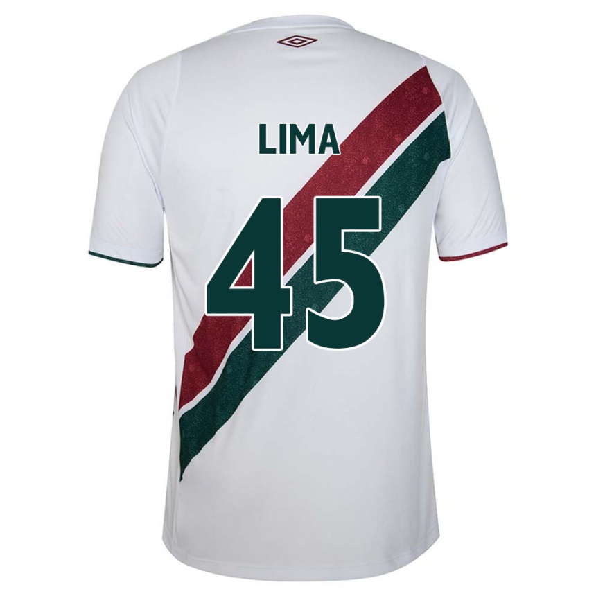 Niño Fútbol Camiseta Lima #45 Blanco Verde Granate 2ª Equipación 2024/25