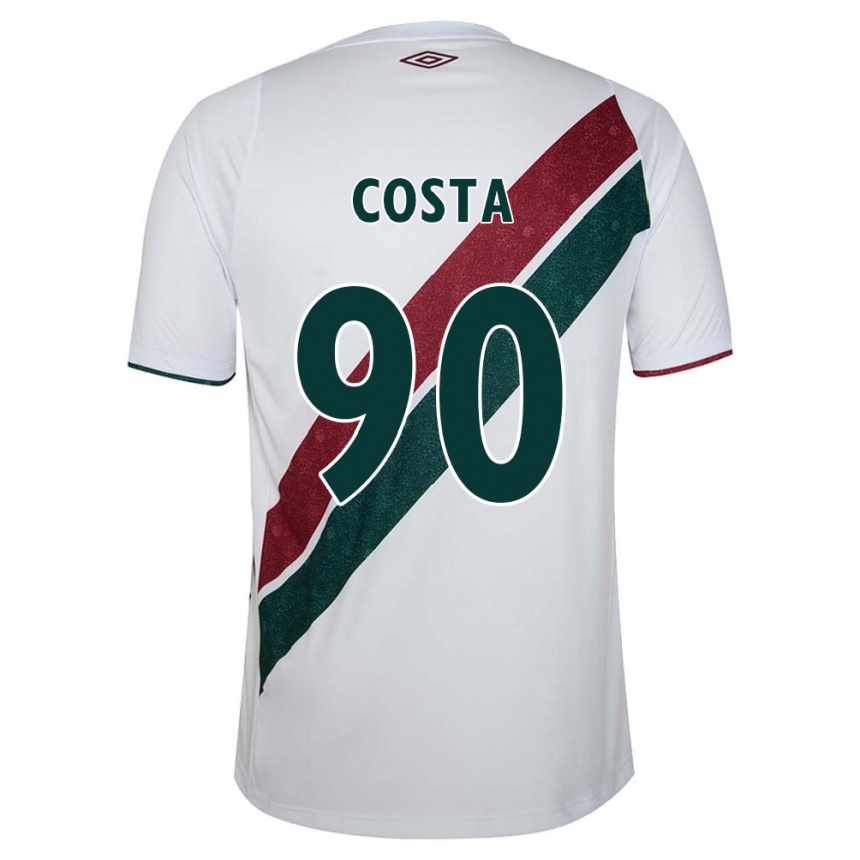 Niño Fútbol Camiseta Douglas Costa #90 Blanco Verde Granate 2ª Equipación 2024/25