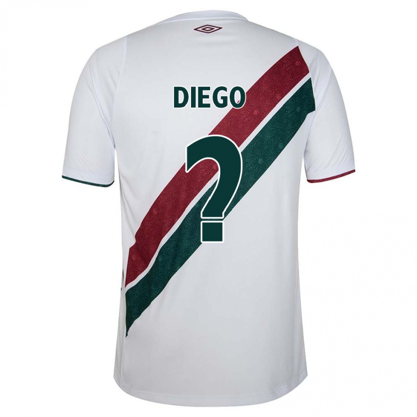 Niño Fútbol Camiseta Diego #0 Blanco Verde Granate 2ª Equipación 2024/25