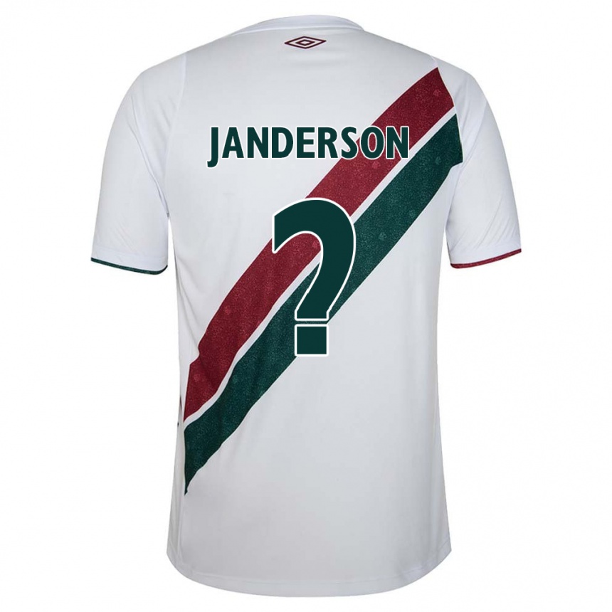 Niño Fútbol Camiseta Janderson #0 Blanco Verde Granate 2ª Equipación 2024/25