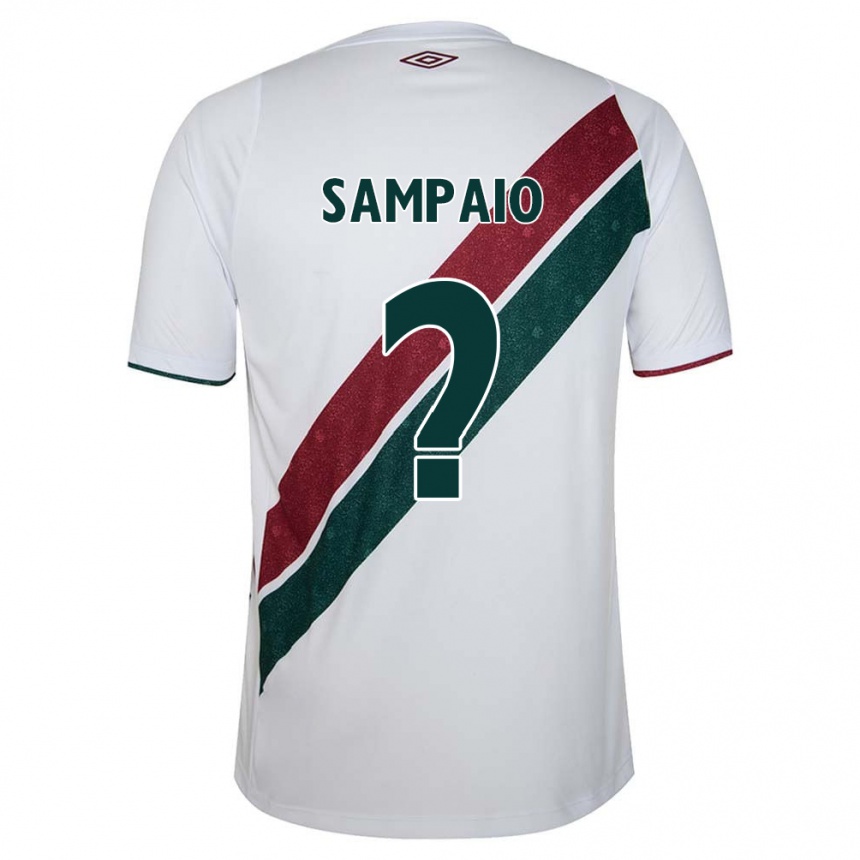 Niño Fútbol Camiseta Miguel Sampaio #0 Blanco Verde Granate 2ª Equipación 2024/25