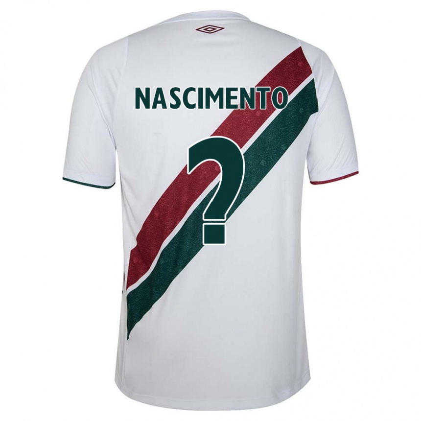 Niño Fútbol Camiseta Hiago Nascimento #0 Blanco Verde Granate 2ª Equipación 2024/25