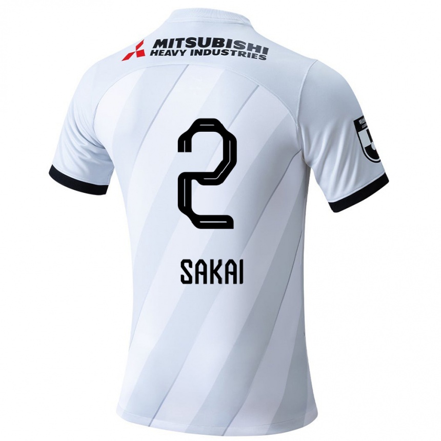 Niño Fútbol Camiseta Hiroki Sakai #2 Gris Blanco 2ª Equipación 2024/25