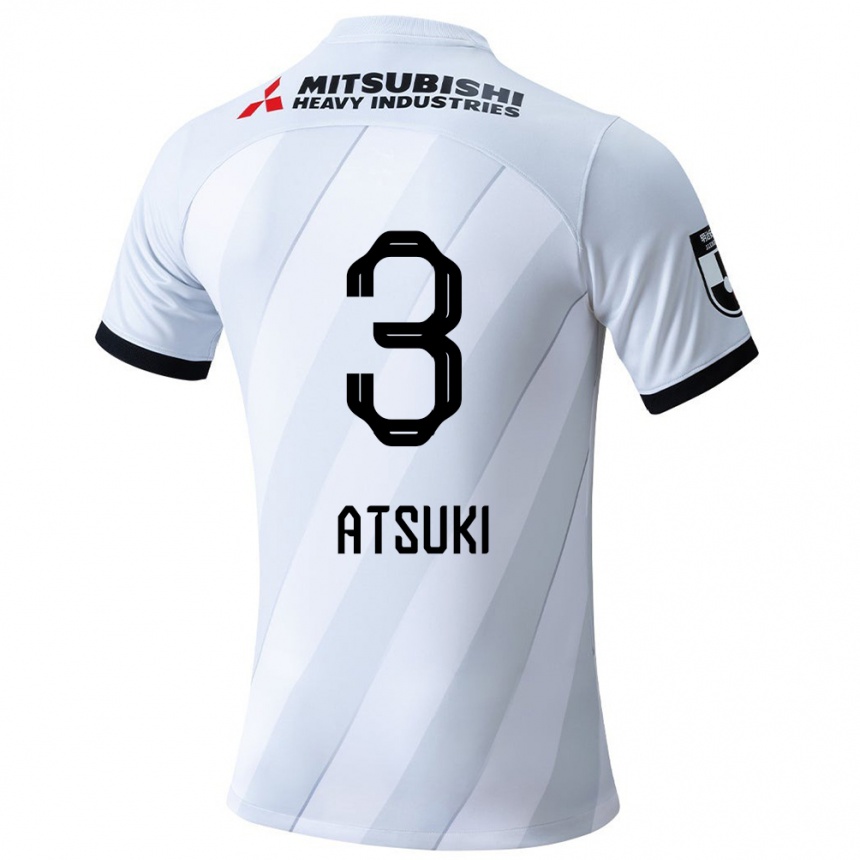 Niño Fútbol Camiseta Atsuki Ito #3 Gris Blanco 2ª Equipación 2024/25