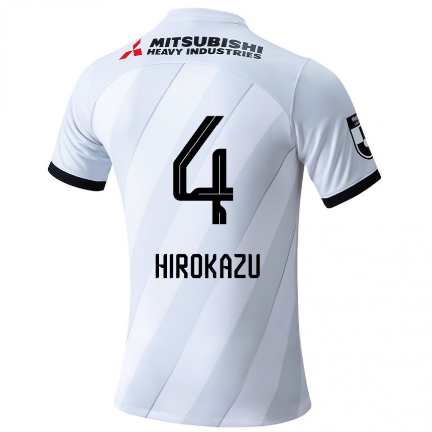 Niño Fútbol Camiseta Hirokazu Ishihara #4 Gris Blanco 2ª Equipación 2024/25