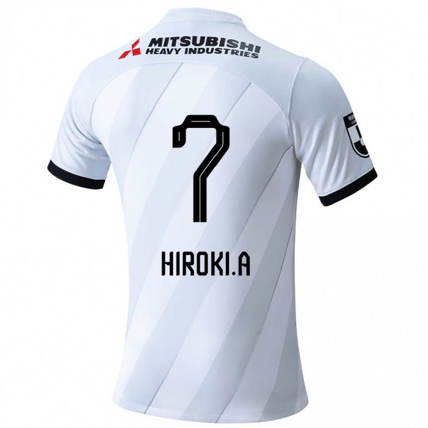 Niño Fútbol Camiseta Hiroki Abe #7 Gris Blanco 2ª Equipación 2024/25