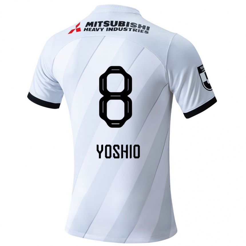 Niño Fútbol Camiseta Yoshio Koizumi #8 Gris Blanco 2ª Equipación 2024/25