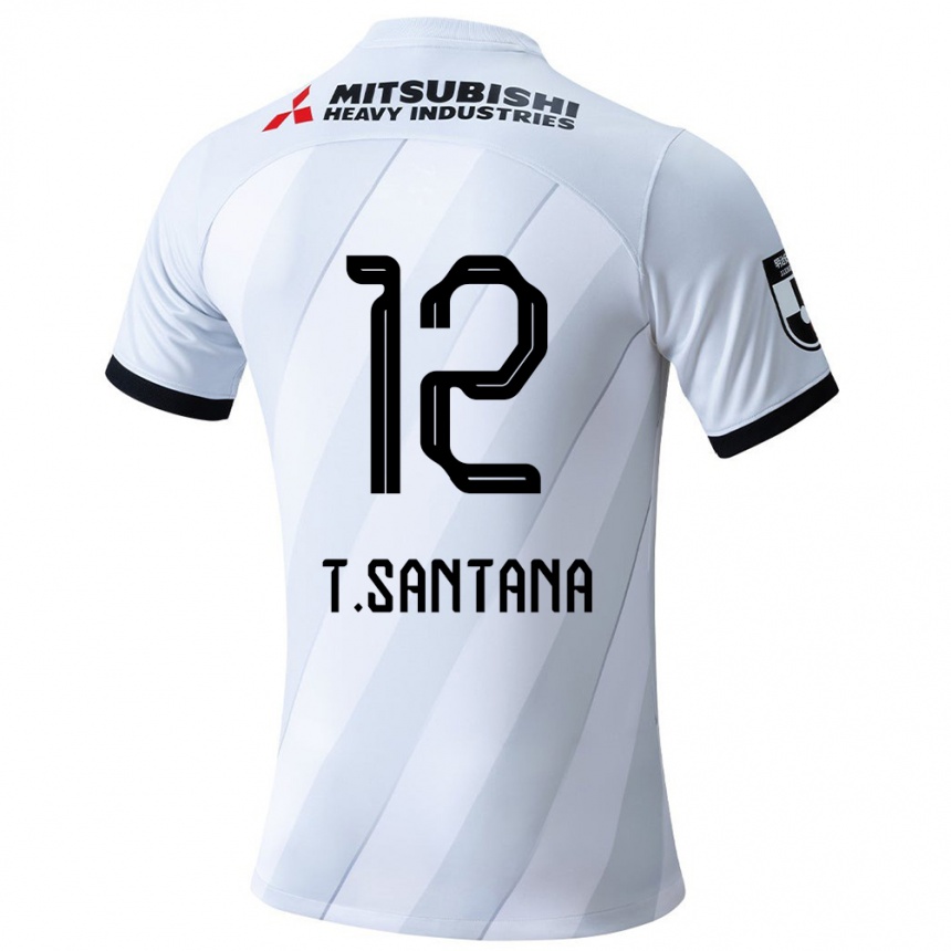 Niño Fútbol Camiseta Thiago #12 Gris Blanco 2ª Equipación 2024/25