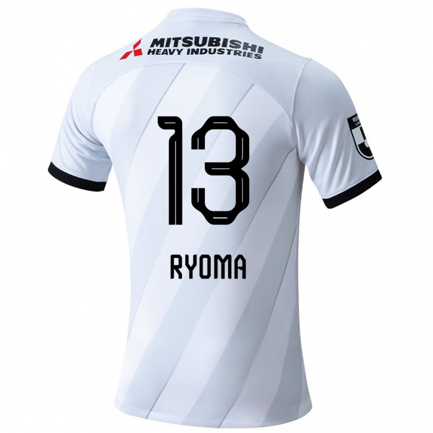 Niño Fútbol Camiseta Ryoma Watanabe #13 Gris Blanco 2ª Equipación 2024/25